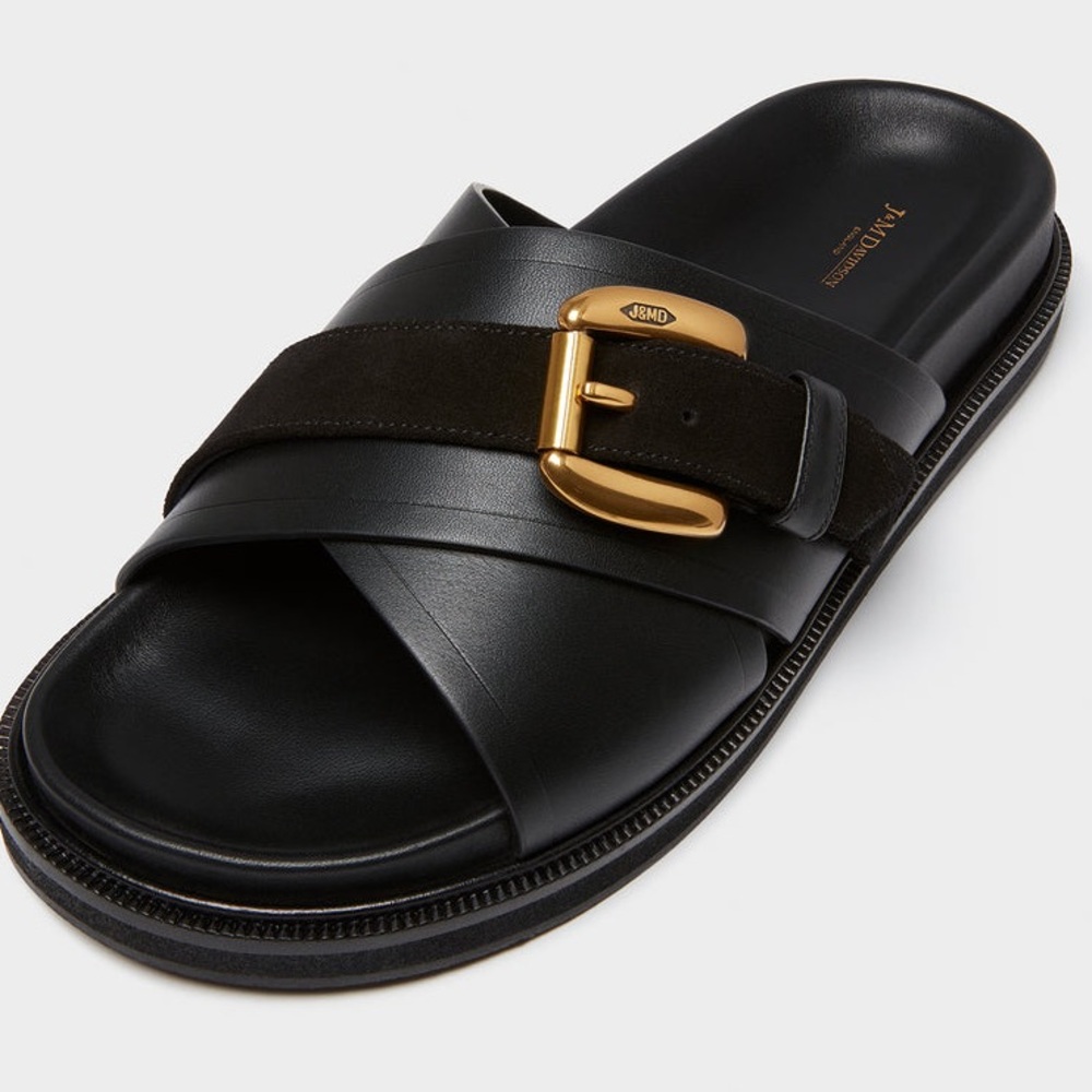 J and M Davidson Suede and Calf Leather Slides. Size 38/ US8